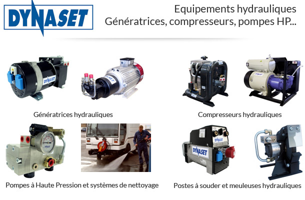 Dynaset : équipements hydrauliques, génératrices, compresseurs, pompes HP... - RSL HYDRO